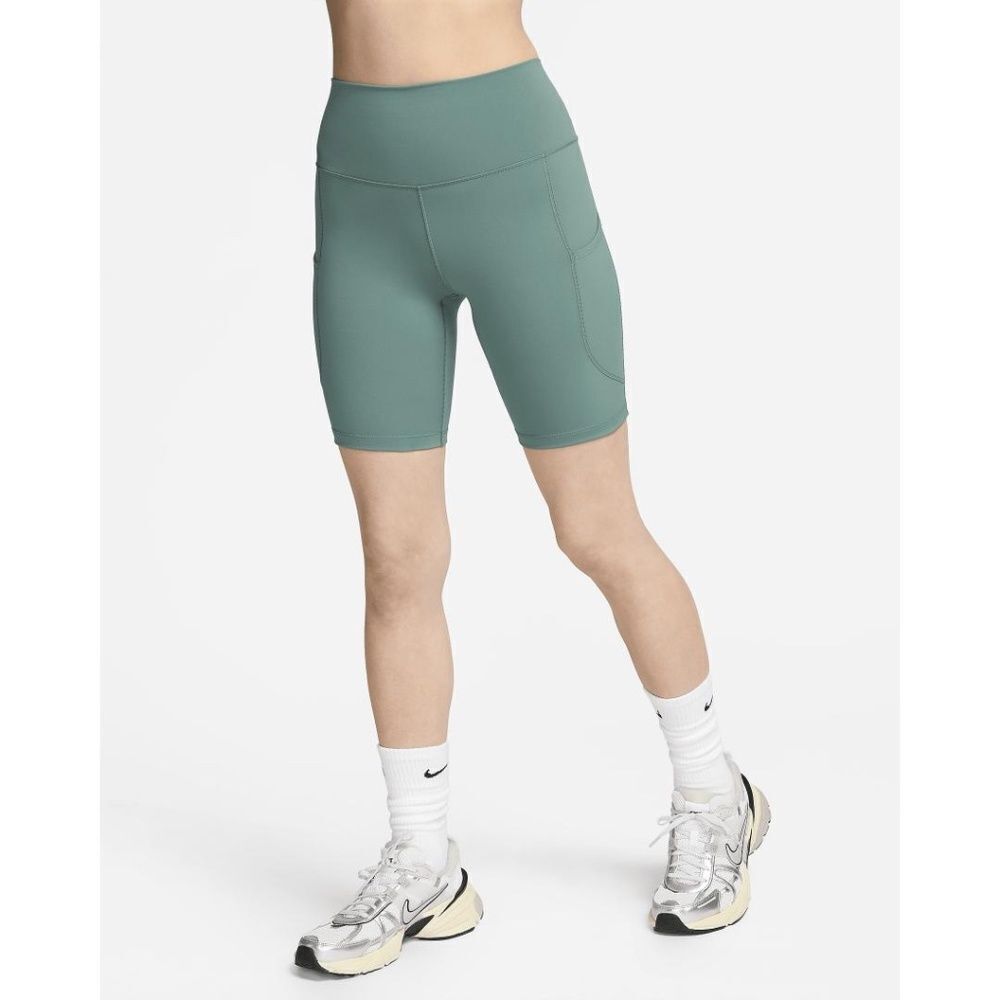 Nike‎ One High-Waisted 8" Biker Shorts with Pockets NWT